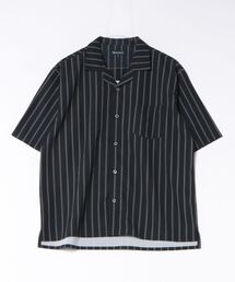 【Blue Standard:ブルースタンダード】デオドラントドライ 吸水速乾 UVカット ストレッチ無地 ストライプ オープンカラーシャツ 開襟シャツ