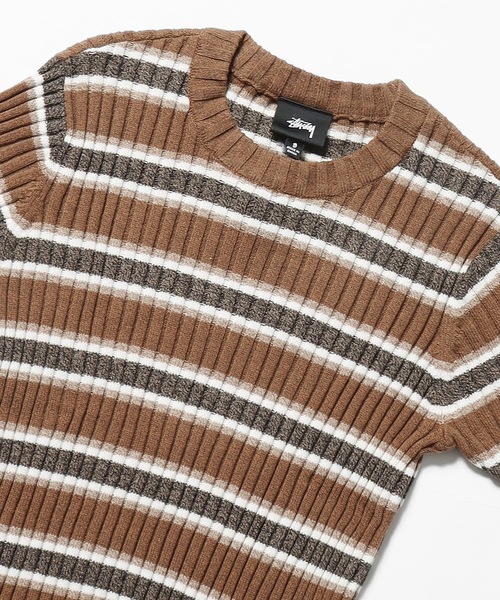 セール】STUSSY/ステューシー RIB STRIPE SS SWEATER セーター