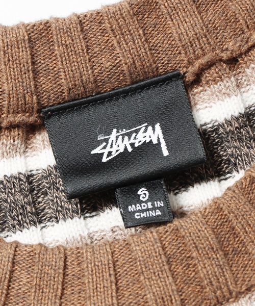 セール】STUSSY/ステューシー RIB STRIPE SS SWEATER セーター 半袖