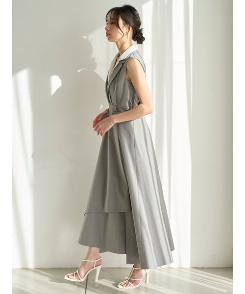 SNIDEL（スナイデル）の「レイヤードカラーワンピース