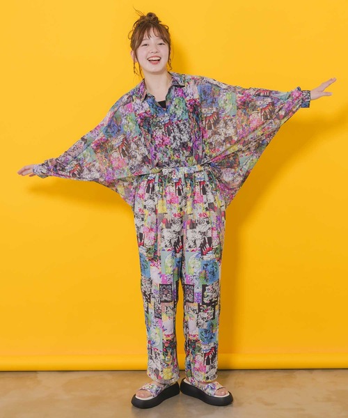 ScoLar(スカラー)の「152644:コラージュ・ウサギネコ柄 2柄展開レースシャツ(シャツ/ブラウス・レディース・オフホワイト/ブラック・M)」の19枚目の写真