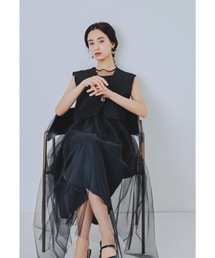 ショートジレセットチュールドレス 3点セット 結婚式 二次会 同窓会 成人式 お呼ばれワンピース パーティードレス オケージョンドレス