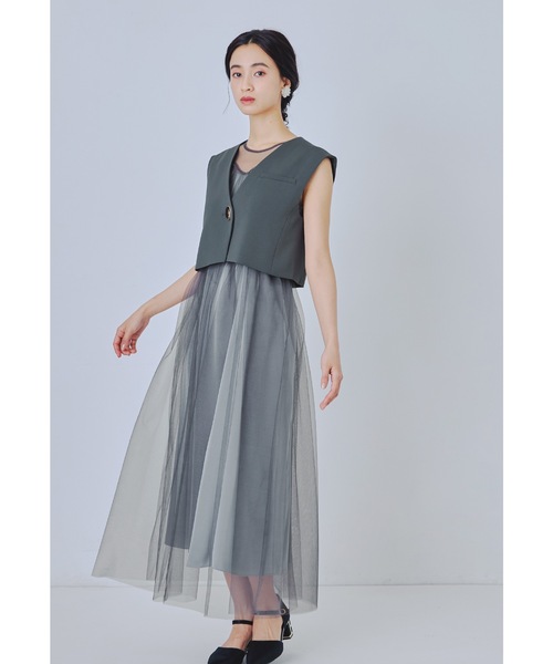niana（ニアナ）の「ショートジレセットチュールドレス 3点