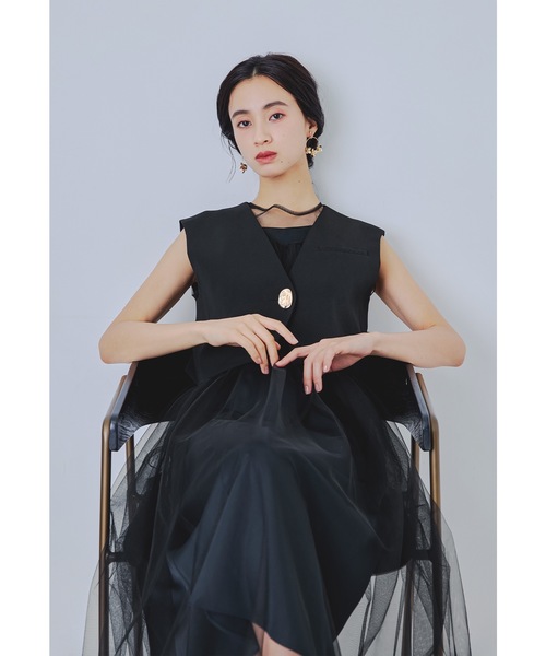 niana（ニアナ）の「ショートジレセットチュールドレス 3点セット 結婚