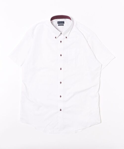 TOKYO SHIRTS(トウキョウシャツ)の「【超形態安定】 形態安定ノンアイロン ボタンダウン 半袖ビジネスワイシャツ(大きいサイズ)(ビジネスシャツ・メンズ・ピンク・首回り45cm/首回り47cm)」の6枚目の写真