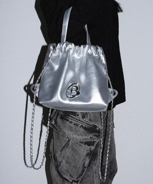 BLACKPURPLE(ブラックパープル)の「【BLACK PURPLE】Muffin Multi-Bag / 【ブラックパープル】マフィンマルチバックパック(バックパック/リュック・メンズ・シルバー/ブラック・ONE SIZE)」の16枚目の写真