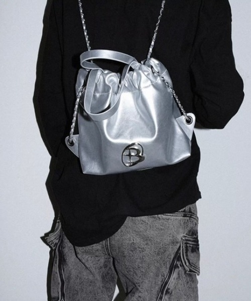 バックパック・リュック BLACKPURPLE Muffin multi bag 2 colors 4BTR036 BLACK PURPLE】Muffin Multi-Bag(バックパック/リュック