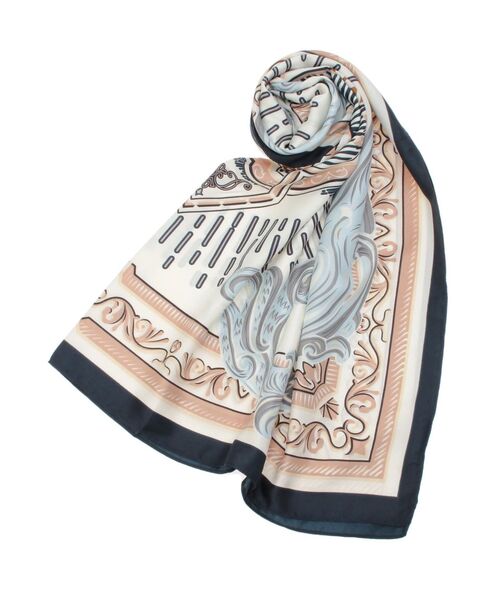 MERCURYDUO（マーキュリーデュオ）の「マルチカラースカーフ（ストール/ショール・レディース・オフホワイト・FREE）」の2枚目の写真