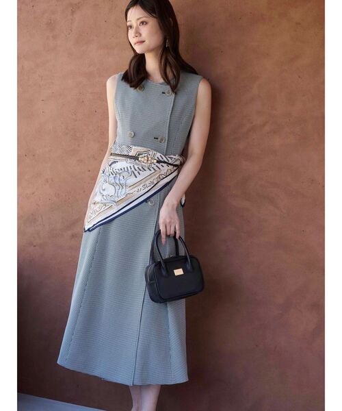 MERCURYDUO（マーキュリーデュオ）の「マルチカラースカーフ（ストール/ショール・レディース・オフホワイト・FREE）」の3枚目の写真