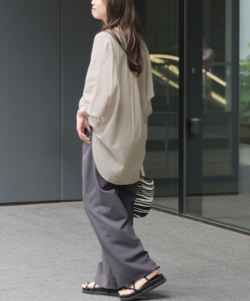 【美品/2025/SS】ジャーナルスタンダード レリューム JOURNAL STANDARD relume *楊柳ドビーブラウス*F黒(33-2506-505)【42G52】 JOURNAL STANDARD relume 【美品/2025/SS】ジャーナル