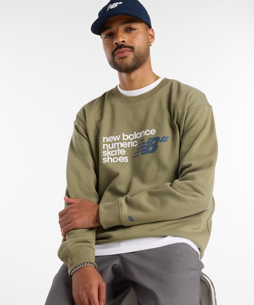 NEW BALANCE（ニューバランス）の「Numeric フレンチテリースウェットクルー（スウェット・メンズ・カーキ・X-LARGE/LARGE/MEDIUM/SMALL）」の2枚目の写真