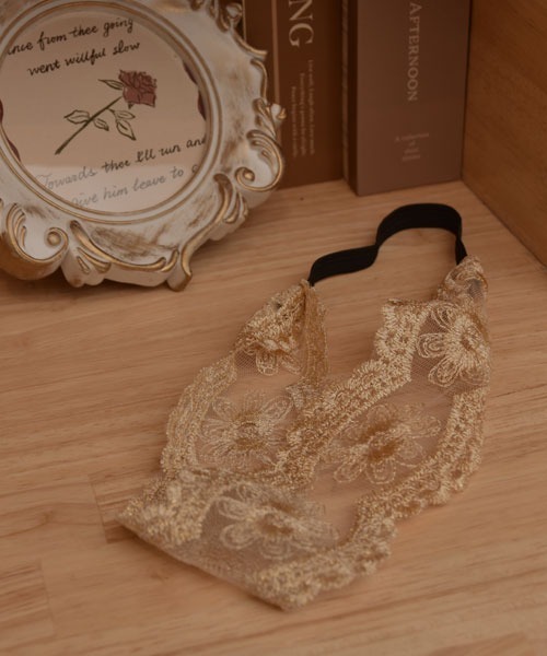 VIBGYOR Women（ヴィブジョー　ウィメン）の「【resonance】レース刺繍 クラシカルデザイン ヘアバンド【7パターン展開/オケージョン】（ヘアバンド・レディース・その他4/その他7/その他6/その他1/その他2/その他3/その他5・FREE）」の9枚目の写真