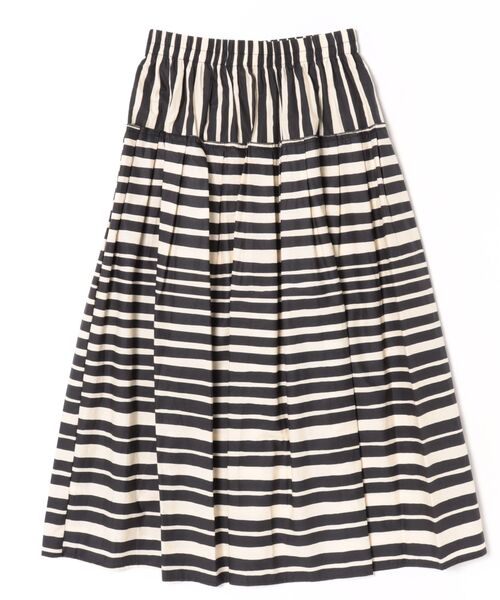 Q（キュー）の「ボーダースカート（スカート・レディース・ブラック系その他・MEDIUM）」の3枚目の写真