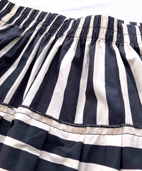 Q（キュー）の「ボーダースカート（スカート・レディース・ブラック系その他・MEDIUM）」の8枚目の写真