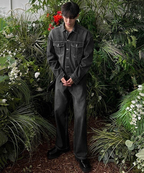 NOWLE(ノウル)の「【NOWLE】ヴィンテージ ウォッシュ デニム ショート ジャケット(デニムジャケット・メンズ・ブラック・X-LARGE/MEDIUM/LARGE)」の22枚目の写真