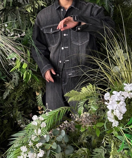 NOWLE(ノウル)の「【NOWLE】ヴィンテージ ウォッシュ デニム ショート ジャケット(デニムジャケット・メンズ・ブラック・X-LARGE/MEDIUM/LARGE)」の19枚目の写真