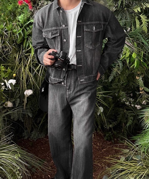 NOWLE(ノウル)の「【NOWLE】ヴィンテージ ウォッシュ デニム ショート ジャケット(デニムジャケット・メンズ・ブラック・X-LARGE/MEDIUM/LARGE)」の15枚目の写真