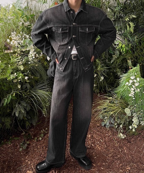 NOWLE(ノウル)の「【NOWLE】ヴィンテージ ウォッシュ デニム ショート ジャケット(デニムジャケット・メンズ・ブラック・X-LARGE/MEDIUM/LARGE)」の16枚目の写真