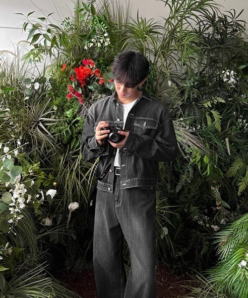 NOWLE(ノウル)の「【NOWLE】ヴィンテージ ウォッシュ デニム ショート ジャケット(デニムジャケット・メンズ・ブラック・X-LARGE/MEDIUM/LARGE)」の9枚目の写真