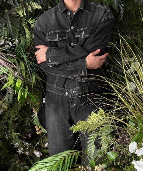 NOWLE(ノウル)の「【NOWLE】ヴィンテージ ウォッシュ デニム ショート ジャケット(デニムジャケット・メンズ・ブラック・X-LARGE/MEDIUM/LARGE)」の14枚目の写真