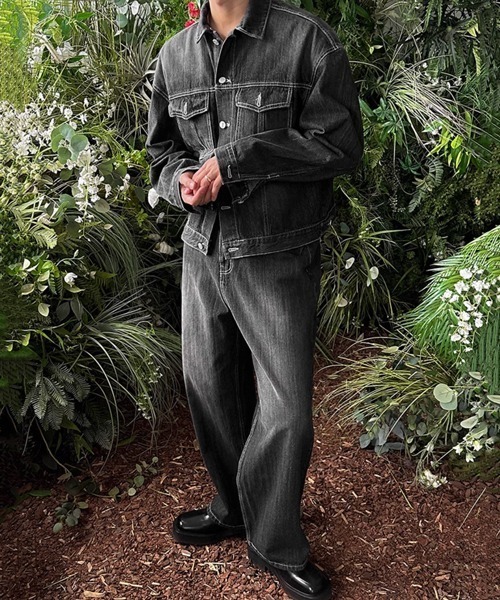 NOWLE(ノウル)の「【NOWLE】ヴィンテージ ウォッシュ デニム ショート ジャケット(デニムジャケット・メンズ・ブラック・X-LARGE/MEDIUM/LARGE)」の6枚目の写真