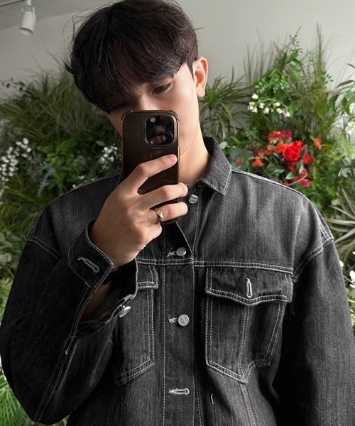 NOWLE(ノウル)の「【NOWLE】ヴィンテージ ウォッシュ デニム ショート ジャケット(デニムジャケット・メンズ・ブラック・X-LARGE/MEDIUM/LARGE)」の7枚目の写真