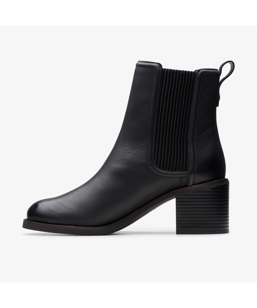 Clarks(クラークス)の「Chamberly Top / チャンベリートップ(ブラックレザー)(ブーツ・レディース・ブラック・UK3/UK3.5/UK4/UK4.5/UK5/UK5.5/UK6)」の2枚目の写真