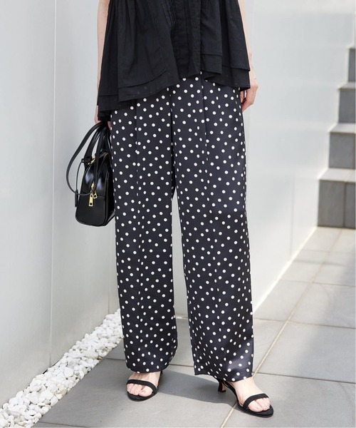 SLOBE IENA プリントサテンイージーパンツ　レオパードパンツ SLOBE IENA プリントサテンイージーパンツ レオパードパンツ