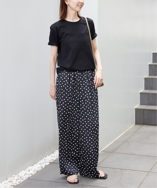 SLOBE IENA（スローブイエナ）の「《WEB限定/追加2》プリントサテンイージーパンツ（その他パンツ・レディース・キャメル/ブラック・FREE）」の8枚目の写真
