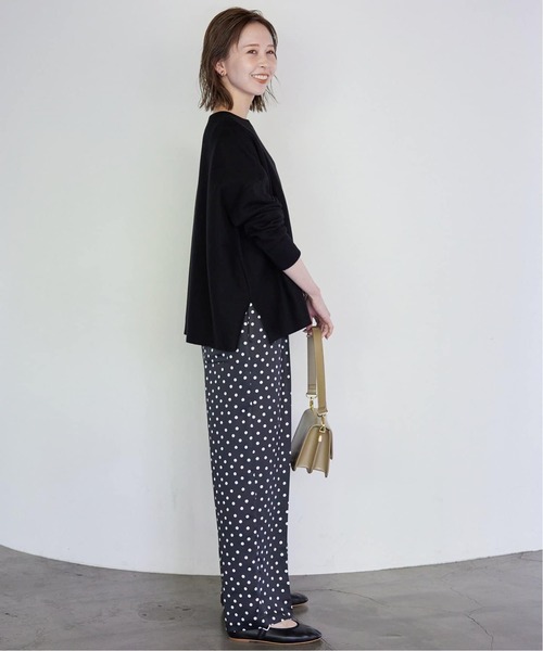 SLOBE IENA（スローブイエナ）の「《WEB限定/追加2》プリントサテンイージーパンツ（その他パンツ・レディース・キャメル/ブラック・FREE）」の18枚目の写真