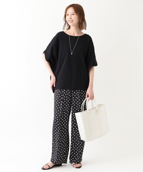 SLOBE IENA（スローブイエナ）の「《WEB限定/追加2》プリントサテンイージーパンツ（その他パンツ・レディース・キャメル/ブラック・FREE）」の22枚目の写真