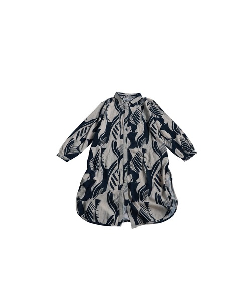 antiqua(アンティカ)の「モノトーン柄シャツワンピース(シャツワンピース・レディース・ブラック系その他・ONESIZE)」の12枚目の写真