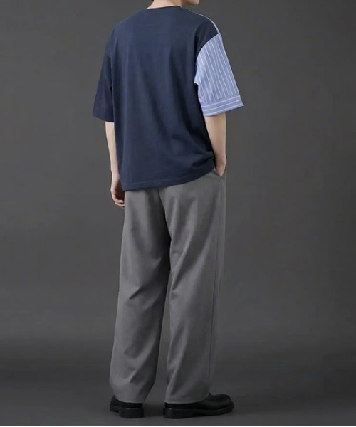 revertical（リバーティカル）の「無地ストライプダブルフェイスTシャツ（Tシャツ/カットソー・メンズ・ブルー/ブラック・SMALL/MEDIUM/LARGE）」の22枚目の写真