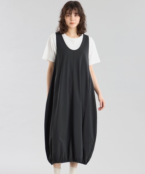 GREY LABEL テックジャージーコクーンワンピース