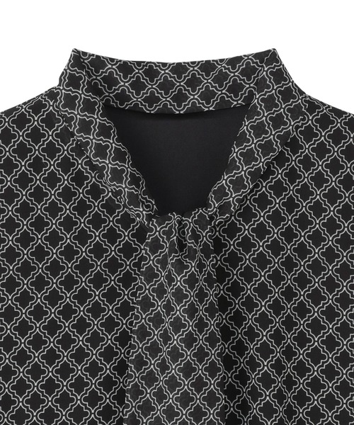 TOKYO SHIRTS(トウキョウシャツ)の「プリントボウタイブラウス 七分袖(シャツ/ブラウス・レディース・ブラウン/ブラック・M/L)」の9枚目の写真