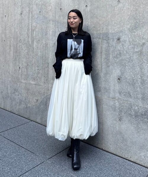 Lui's（ルイス）の「チュールバルーンスカート（スカート・レディース・チャコールグレー/ブラック/アイボリー・FREE）」の9枚目の写真