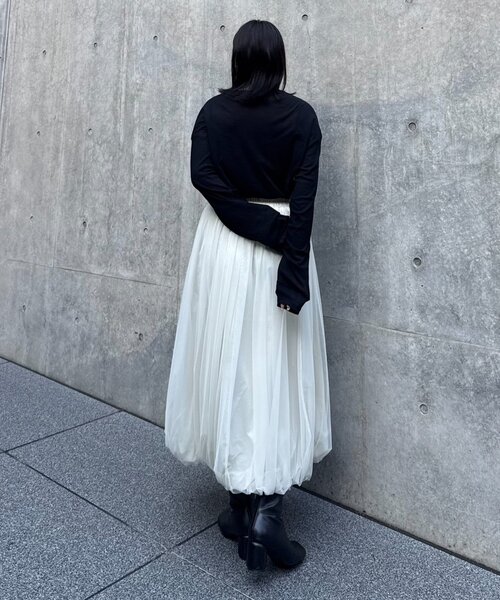 Lui's（ルイス）の「チュールバルーンスカート（スカート・レディース・チャコールグレー/ブラック/アイボリー・FREE）」の10枚目の写真