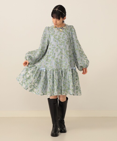 フラワージャカード ミニワンピース（ワンピース）｜CAROLINA GLASER