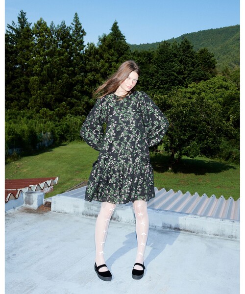 フラワージャカード ミニワンピース（ワンピース）｜CAROLINA GLASER