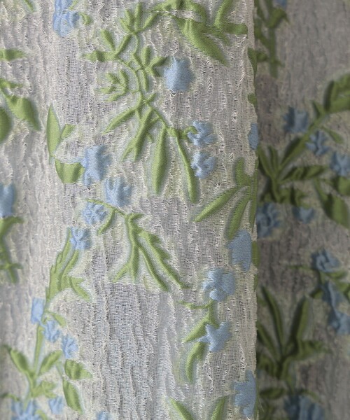 CAROLINA GLASER（カロリナ グレイサー）の「フラワージャカード ミニワンピース（ワンピース・レディース・ブラック/サックスブルー・ONE SIZE）」の6枚目の写真