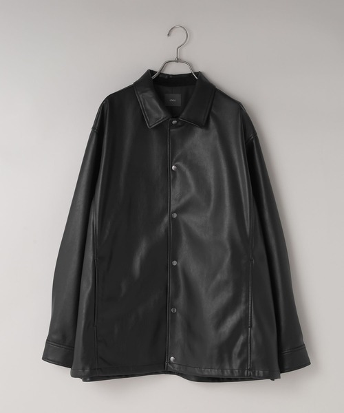 LFM(U)】フェイクレザーコーチジャケット 571329（ライダース