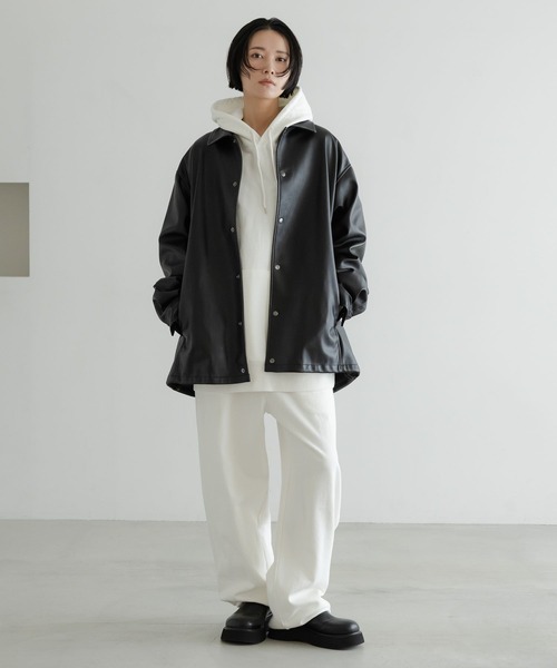 LFM(U)】フェイクレザーコーチジャケット 571329（ライダース