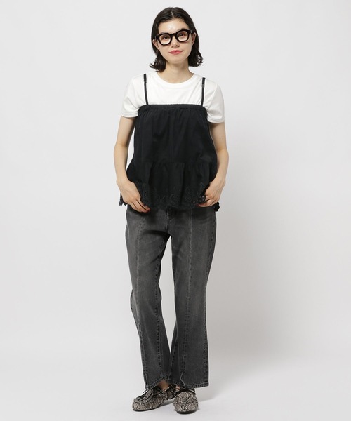 niko and...（ニコアンド）の「2WAY刺繍キャミミニスカート（スカート・レディース・ブラウン/ライトグレー/ブラック・FREE）」の13枚目の写真