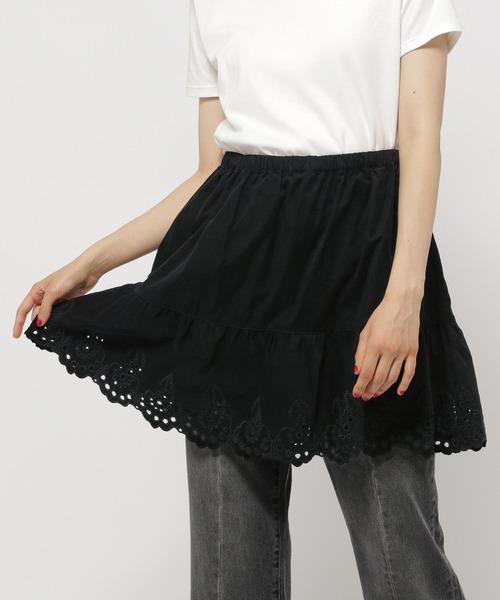 niko and...（ニコアンド）の「2WAY刺繍キャミミニスカート（スカート・レディース・ブラウン/ライトグレー/ブラック・FREE）」の19枚目の写真