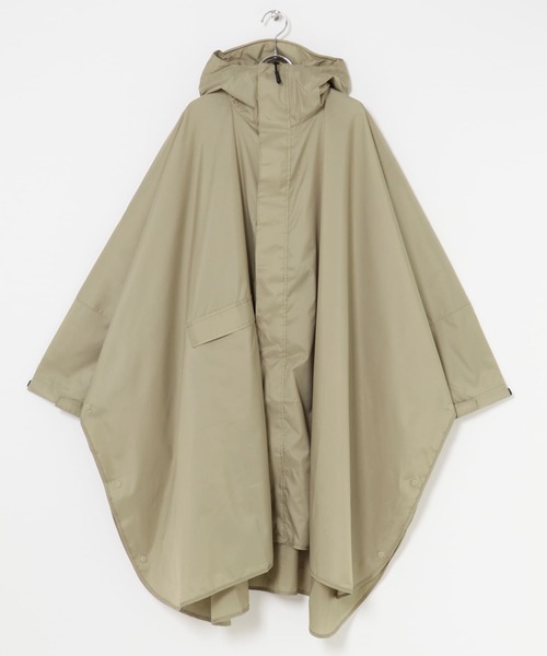 SMELLY（スメリー）の「w.p.c　ユニセックス ウォーターリペレントポンチョ（ポンチョ・レディース・ベージュ/ブラック・ONE）」の9枚目の写真