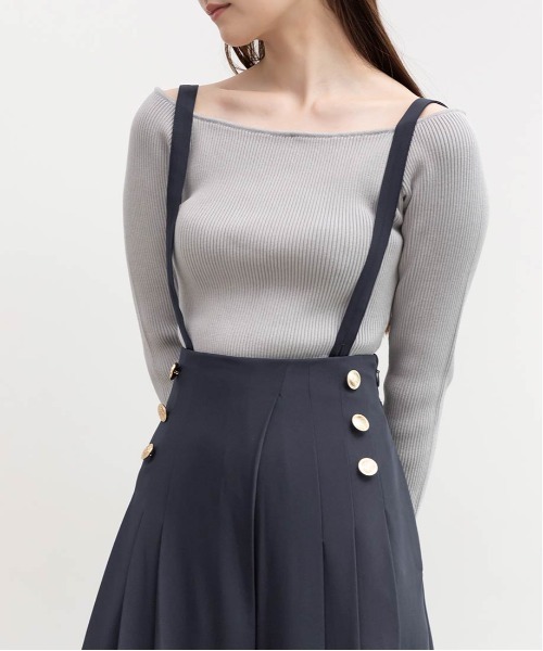 RANDA（ランダ）の「2WAY サロペットマリンパンツ（その他パンツ・レディース・グレー・1/0）」の16枚目の写真