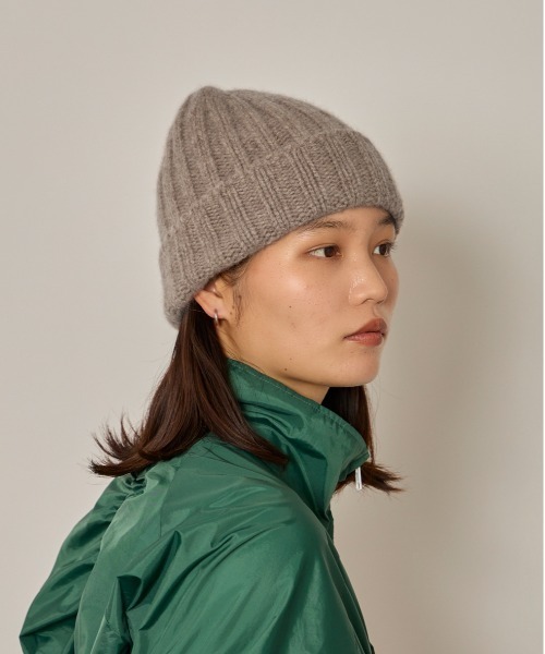 arth（アース）の「arth  Cashmere Hvy Rib Watch / アース（ニットキャップ/ビーニー・メンズ・ブラック/イエロー/ベージュ・57~59cm）」の9枚目の写真