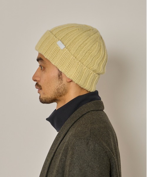 arth（アース）の「arth  Cashmere Hvy Rib Watch / アース（ニットキャップ/ビーニー・メンズ・ブラック/イエロー/ベージュ・57~59cm）」の14枚目の写真