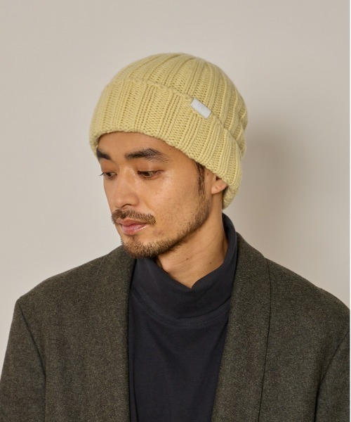 arth（アース）の「arth  Cashmere Hvy Rib Watch / アース（ニットキャップ/ビーニー・メンズ・ブラック/イエロー/ベージュ・57~59cm）」の12枚目の写真