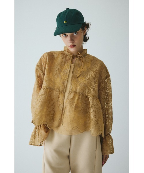 HeRIN.CYE（ヘリンドットサイ）の「Lace blouse　　レースブラウス（シャツ/ブラウス・レディース・ブラック/キャメル/ホワイト・FREE）」の3枚目の写真